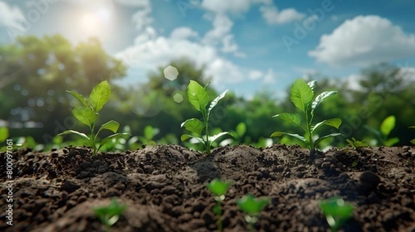 Fototapeta Sustainable Agriculture Transition Leverages Electron Spin Diversity for Healthier Plant Growth and Thriving Ecosystems