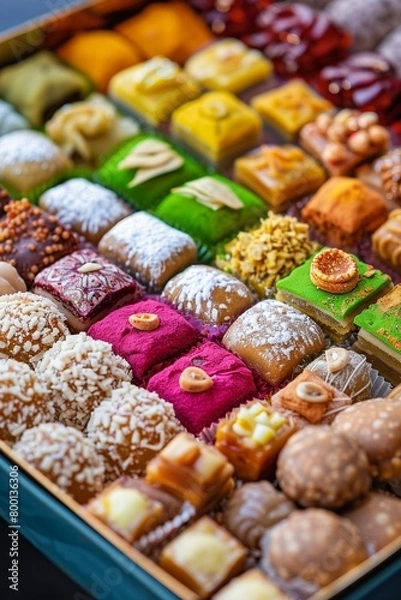 Obraz Indian sweets in box eye-level