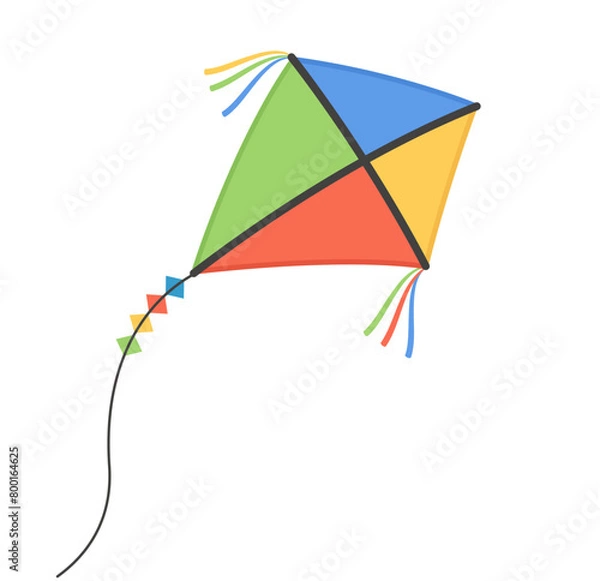 Obraz kite flat design isolated cartoon