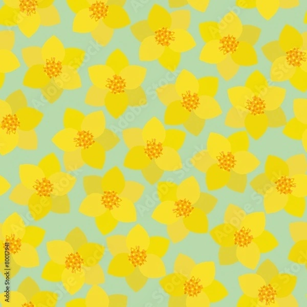 Fototapeta Seamless floral pattern