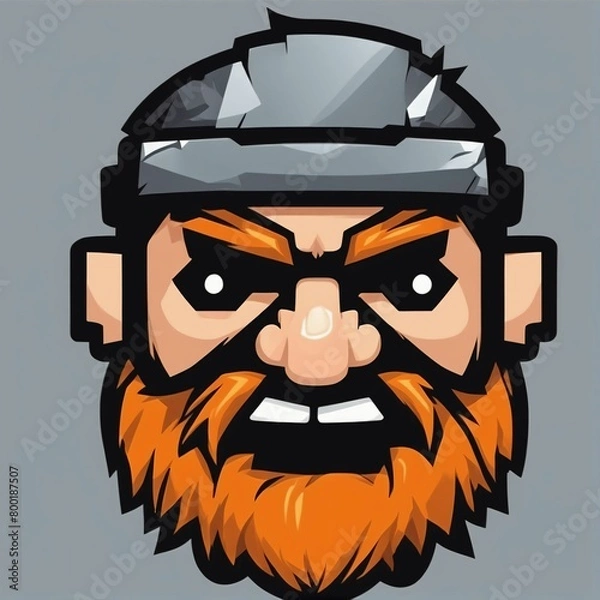 Fototapeta Fantasy character avatar, RPG game role classes, Drawf