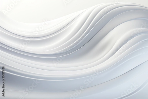 Fototapeta Abstract white background with smooth lines and waves. Vector illustration for your design