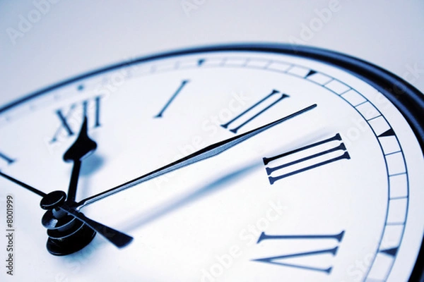 Fototapeta close up of analog clock