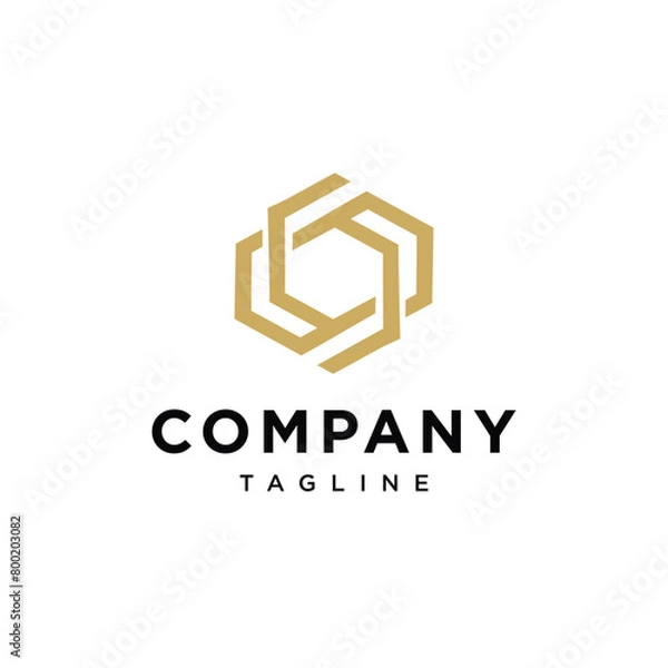 Fototapeta Letter C C Hexagonal logo icon vector template.eps