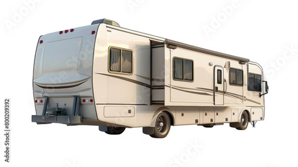 Fototapeta RV slide-out isolated on transparent background