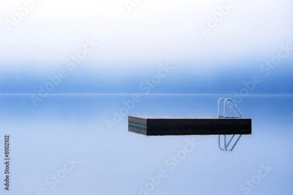 Fototapeta Dock on a misty morning