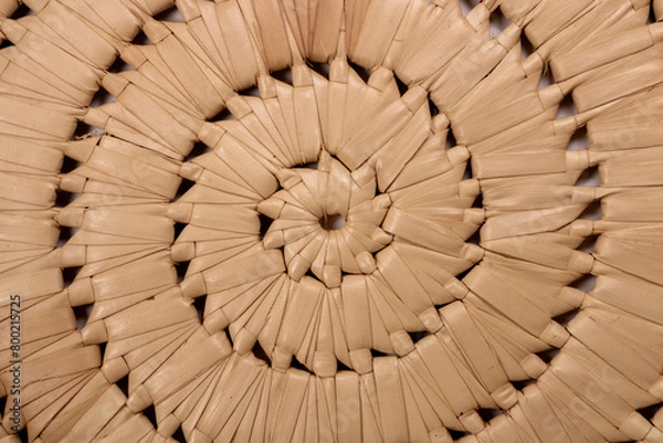 Fototapeta Closeup of center of wicker basket