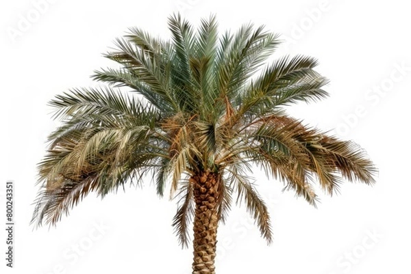 Fototapeta Isolated Indian palm tree with white background