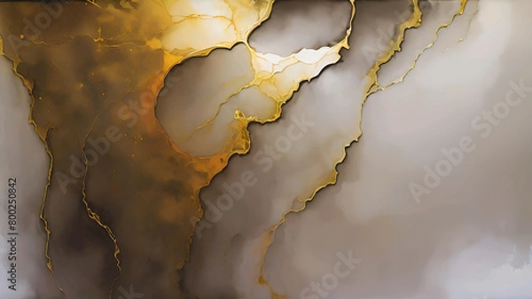 Obraz Watercolor paint splash, blotch background with bleed wash and bloom. Blobs of paint, nostalgic watercolor paper texture. Beautiful trendy impressionist background.