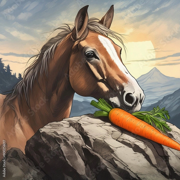 Obraz 당근먹는말 