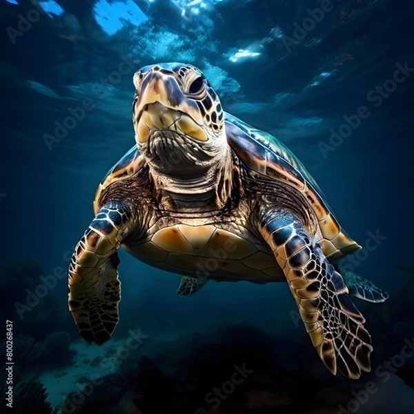 Obraz sea turtle swimming