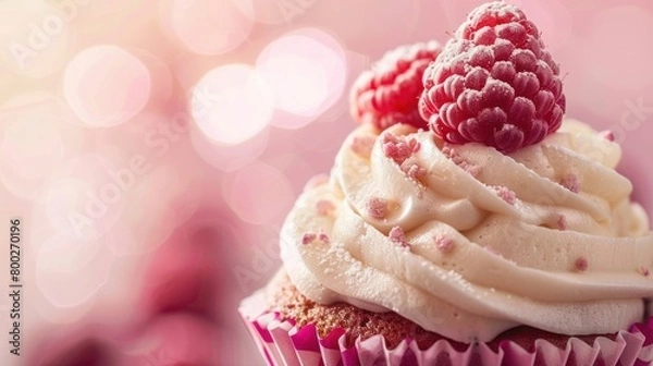 Fototapeta Macro shot of cupcake dessert