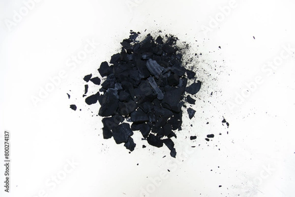 Obraz coal isolated on white background