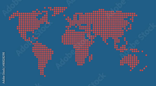 Obraz Dotted World Map