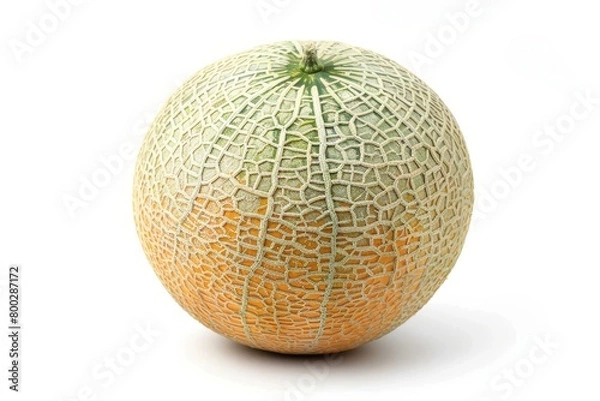 Obraz Ripe cantaloupe on white background