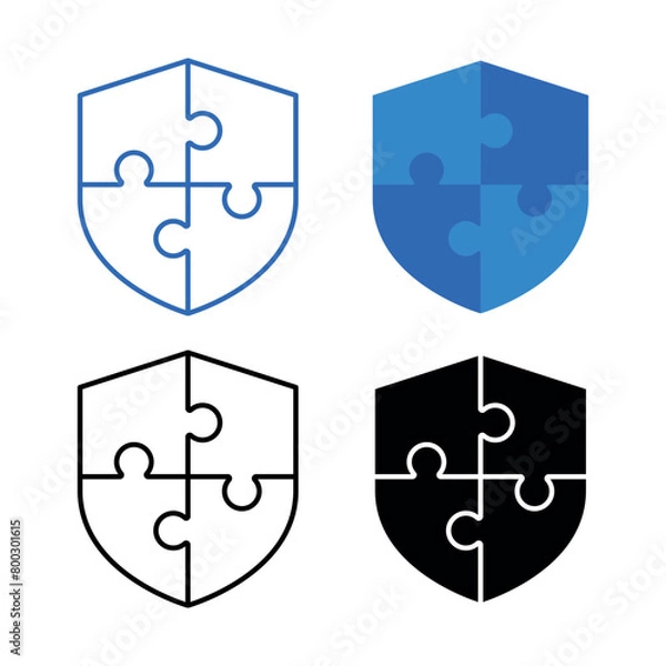 Fototapeta Shield Shape Puzzle