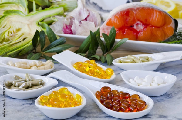 Obraz Różnorodne suplementy diety.