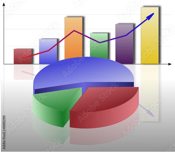 Fototapeta Statistiques 3D