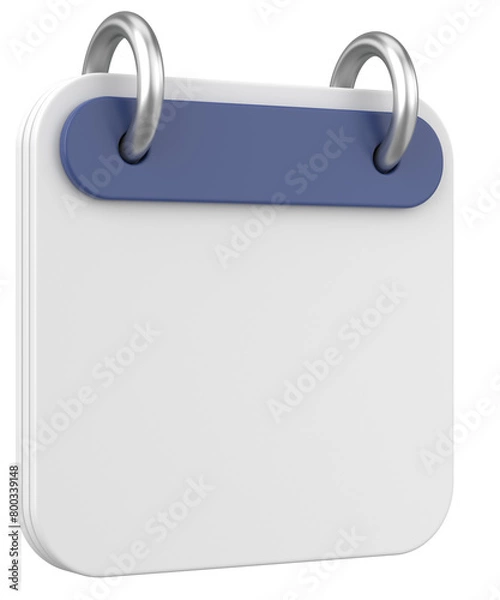 Fototapeta Empty calendar. 3D calendar. 3D illustration.