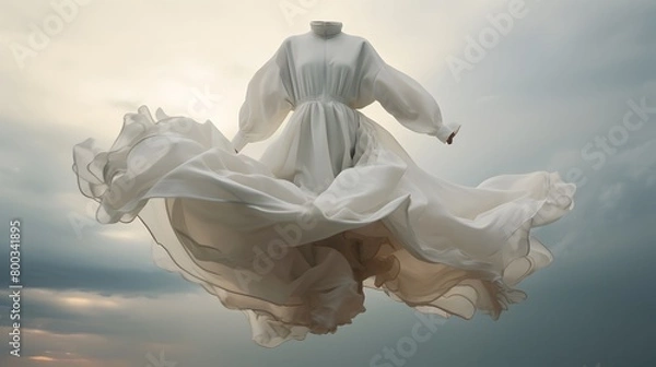 Fototapeta robe en lévitation dans le ciel , généré par IA	
