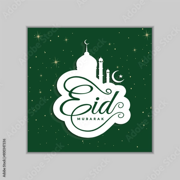 Obraz Eid mubarak social media post template