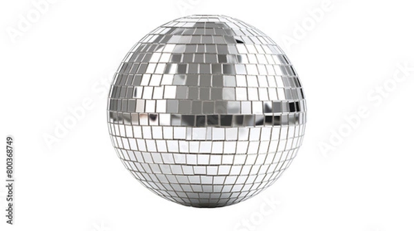 Obraz a silver disco ball with silver squares