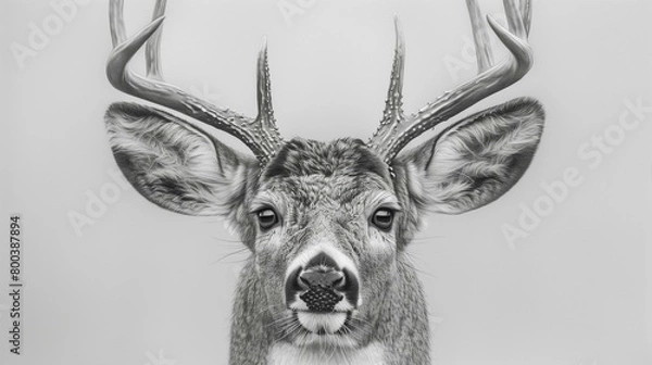 Fototapeta Focus on Buck's Texture and Detail, generative ai