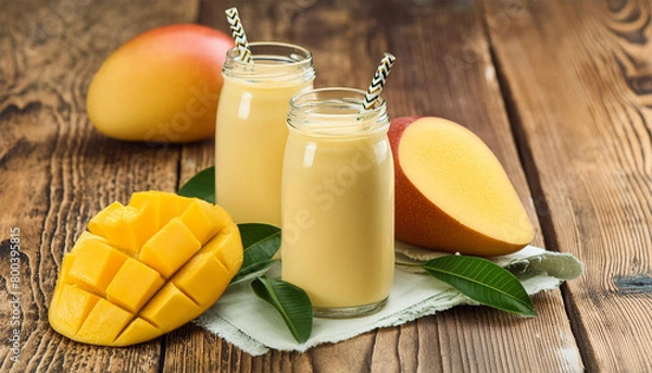 Obraz 
Healthy mango fruit smoothies.