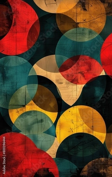 Fototapeta Background. Craft a visually striking abstract background featuring circle colorful