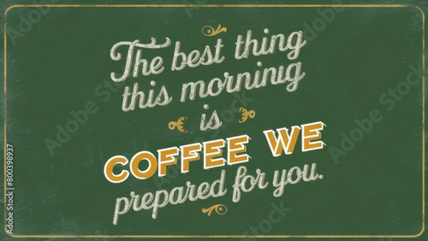 Obraz Offer phrase for selling coffee in retro style