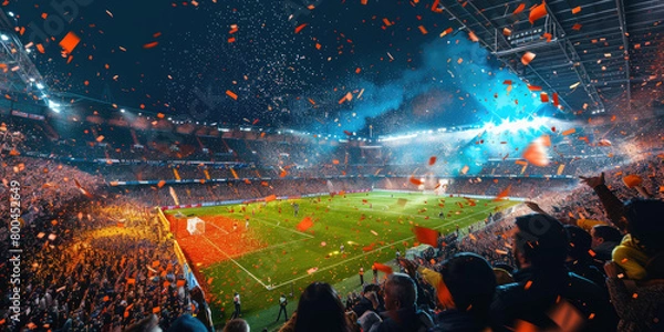 Obraz Scene is celebratory and energetic