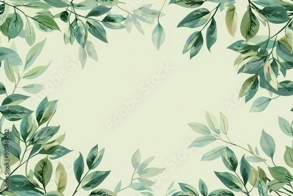 Obraz foliage seamless pattern design on a light background 