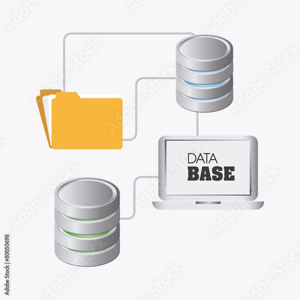 Obraz Database design, vector illustration.