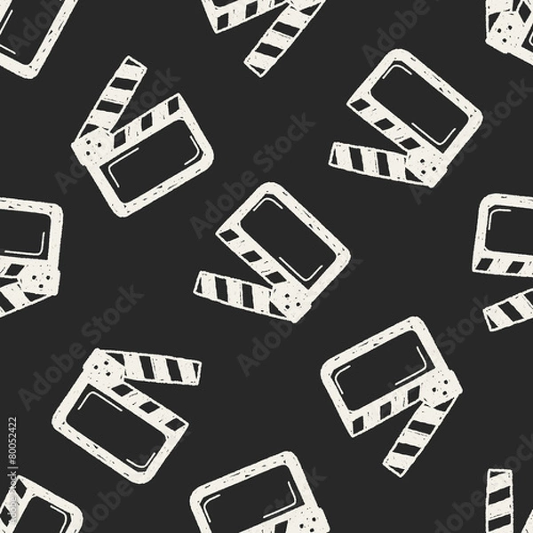 Fototapeta Doodle Clappers seamless pattern background