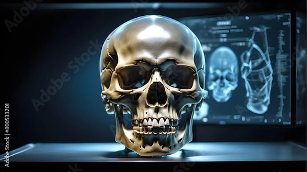 Obraz a human skull x-ray