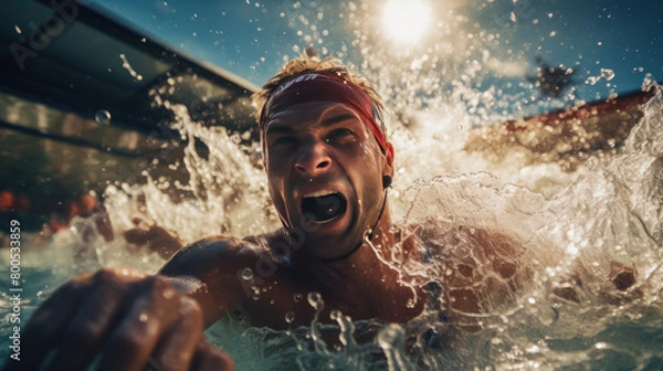 Obraz man in the water