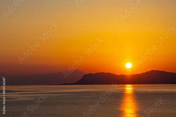 Fototapeta sunset over the sea