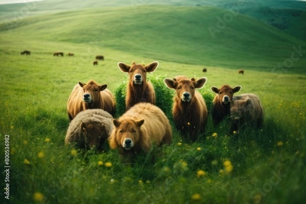 Obraz cows in the field