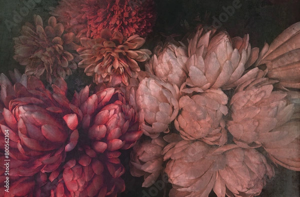 Obraz Big decadent flowers