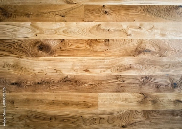 Fototapeta oak worktop table in top down view, realistic and natural