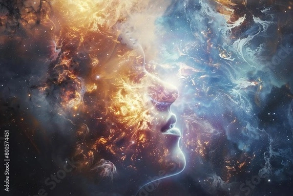 Obraz Nature's Celestial Connection: A Godly Fantasy in Astronomy