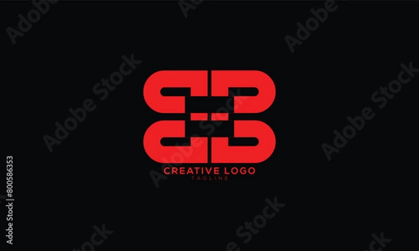 Fototapeta PP BB BP Abstract initial monogram letter alphabet logo design