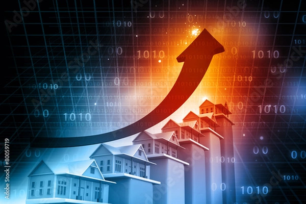 Obraz Real estate growth cart ..