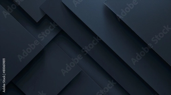Obraz Dark blue abstract geometric background with angular layers