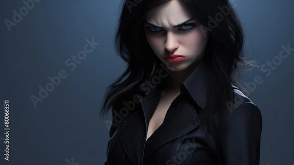 Fototapeta Intense Gaze of a Mysterious Woman