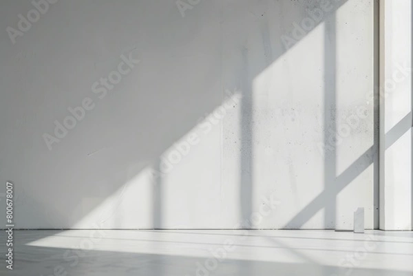 Obraz Shadow overlay effect background, light and shadow outside the window. Shadow overlay effect and model of natural lightning inside the room