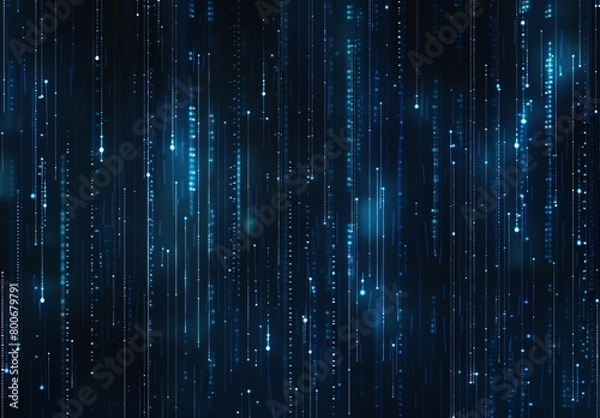 Obraz Abstract background with blue vertical lines and dots