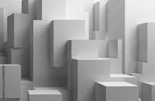 Fototapeta minimalist light grey geometric shapes