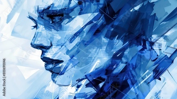 Fototapeta expressive illustrated painting in a abstract backdrop scene