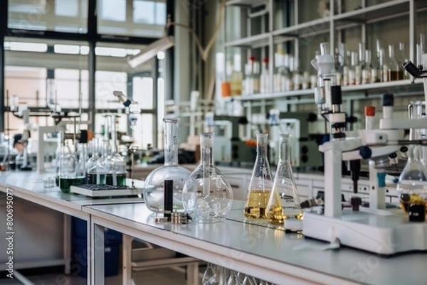 Fototapeta a scientific lab with scientists